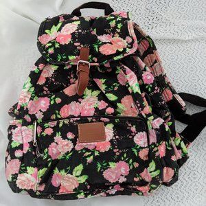 Floral VS Victorias Secret PINK Canvas Backpack
